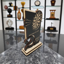 Load image into Gallery viewer, Trophy Award - PERSONALIZED - Darts - 1st 2nd 3rd Place - 9x5 Inches