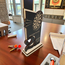 Load image into Gallery viewer, Trophy Award - PERSONALIZED - Darts - 1st 2nd 3rd Place - 9x5 Inches