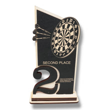 Load image into Gallery viewer, Trophy Award - CUSTOM - Darts - 1st 2nd 3rd Place - 9x5 Inches