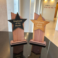 Load image into Gallery viewer, Trophy Award CEDAR  - CUSTOM - Employee of the Month - 9x5 Inches