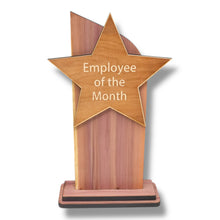 Load image into Gallery viewer, Trophy Award CEDAR  - CUSTOM - Employee of the Month - 9x5 Inches