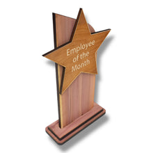 Load image into Gallery viewer, Trophy Award CEDAR  - CUSTOM - Employee of the Month - 9x5 Inches