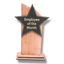 Load image into Gallery viewer, Trophy Award CEDAR  - CUSTOM - Employee of the Month - 9x5 Inches