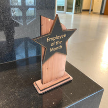 Load image into Gallery viewer, Trophy Award CEDAR  - CUSTOM - Employee of the Month - 9x5 Inches