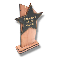 Load image into Gallery viewer, Trophy Award CEDAR  - CUSTOM - Employee of the Month - 9x5 Inches