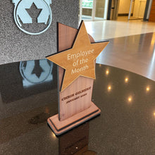 Load image into Gallery viewer, Trophy Award CEDAR  - PERSONALIZED - Employee of the Month - 9x5 Inches