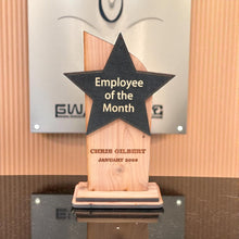 Load image into Gallery viewer, Trophy Award CEDAR  - PERSONALIZED - Employee of the Month - 9x5 Inches