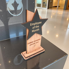 Load image into Gallery viewer, Trophy Award CEDAR  - PERSONALIZED - Employee of the Month - 9x5 Inches