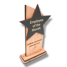 Load image into Gallery viewer, Trophy Award CEDAR  - PERSONALIZED - Employee of the Month - 9x5 Inches