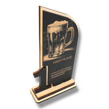 Load image into Gallery viewer, Trophy Award - CUSTOM - Beer - 1st 2nd 3rd Place - 9x5 Inches