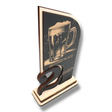 Load image into Gallery viewer, Trophy Award - CUSTOM - Beer - 1st 2nd 3rd Place - 9x5 Inches