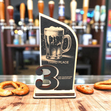 Load image into Gallery viewer, Trophy Award - CUSTOM - Beer - 1st 2nd 3rd Place - 9x5 Inches