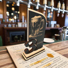 Load image into Gallery viewer, Trophy Award - CUSTOM - Beer - 1st 2nd 3rd Place - 9x5 Inches