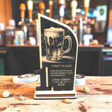 Load image into Gallery viewer, Trophy Award - PERSONALIZED - Beer - 1st 2nd 3rd Place - 9x5 Inches