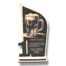Load image into Gallery viewer, Trophy Award - PERSONALIZED - Beer - 1st 2nd 3rd Place - 9x5 Inches