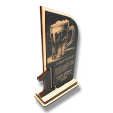 Load image into Gallery viewer, Trophy Award - PERSONALIZED - Beer - 1st 2nd 3rd Place - 9x5 Inches