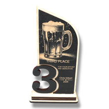Load image into Gallery viewer, Trophy Award - PERSONALIZED - Beer - 1st 2nd 3rd Place - 9x5 Inches