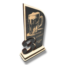 Load image into Gallery viewer, Trophy Award - PERSONALIZED - Beer - 1st 2nd 3rd Place - 9x5 Inches