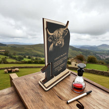 Load image into Gallery viewer, Trophy Award - PERSONALIZED - Highland Cow - 1st 2nd 3rd Place - 9x5 Inches