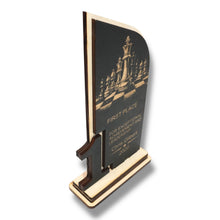 Load image into Gallery viewer, Trophy Award - PERSONALIZED - Chess - 1st 2nd 3rd Place - 9x5 Inches