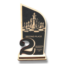 Load image into Gallery viewer, Trophy Award - PERSONALIZED - Chess - 1st 2nd 3rd Place - 9x5 Inches