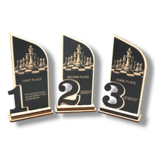 Load image into Gallery viewer, Trophy Award - CUSTOM - Chess - 1st 2nd 3rd Place - 9x5 Inches