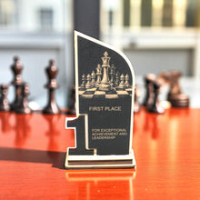 Load image into Gallery viewer, Trophy Award - CUSTOM - Chess - 1st 2nd 3rd Place - 9x5 Inches