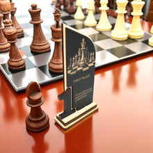 Load image into Gallery viewer, Trophy Award - CUSTOM - Chess - 1st 2nd 3rd Place - 9x5 Inches