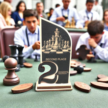 Load image into Gallery viewer, Trophy Award - CUSTOM - Chess - 1st 2nd 3rd Place - 9x5 Inches