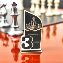 Load image into Gallery viewer, Trophy Award - CUSTOM - Chess - 1st 2nd 3rd Place - 9x5 Inches
