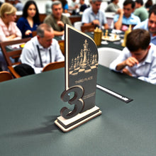 Load image into Gallery viewer, Trophy Award - CUSTOM - Chess - 1st 2nd 3rd Place - 9x5 Inches
