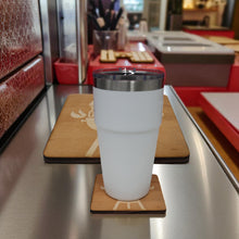 Load image into Gallery viewer, The Grillfather Coaster Set of two 4x4in Raw Wood