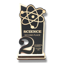 Load image into Gallery viewer, Trophy Award - PERSONALIZED - Science - 1st 2nd 3rd Place - 9x5 Inches