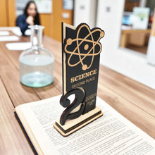 Load image into Gallery viewer, Trophy Award - PERSONALIZED - Science - 1st 2nd 3rd Place - 9x5 Inches