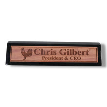 Load image into Gallery viewer, Desk Wedge Name Plate - PERSONALIZED - Chicken - 11 Inches