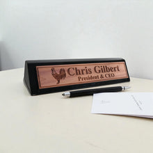 Load image into Gallery viewer, Desk Wedge Name Plate - PERSONALIZED - Chicken - 11 Inches