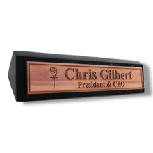 Load image into Gallery viewer, Desk Wedge Name Plate - PERSONALIZED - Rose - 11 Inches