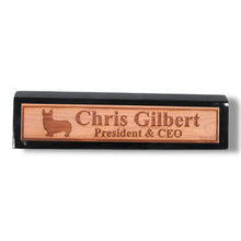 Load image into Gallery viewer, Desk Wedge Name Plate - PERSONALIZED - Corgi - 11 Inches