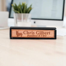 Load image into Gallery viewer, Desk Wedge Name Plate - PERSONALIZED - Corgi - 11 Inches