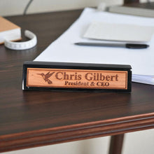 Load image into Gallery viewer, Desk Wedge Name Plate - PERSONALIZED - Hummingbird - 11 Inches