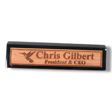 Load image into Gallery viewer, Desk Wedge Name Plate - PERSONALIZED - Hummingbird - 11 Inches