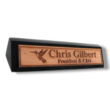 Load image into Gallery viewer, Desk Wedge Name Plate - PERSONALIZED - Hummingbird - 11 Inches
