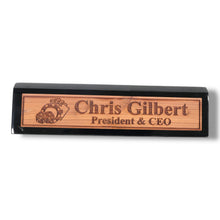 Load image into Gallery viewer, Desk Wedge Name Plate - PERSONALIZED - Casino Poker Dice - 11 Inches