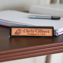 Load image into Gallery viewer, Desk Wedge Name Plate - PERSONALIZED - Casino Poker Dice - 11 Inches