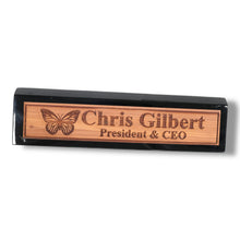 Load image into Gallery viewer, Desk Wedge Name Plate - PERSONALIZED - Butterfly - 11 Inches