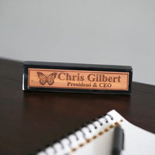 Load image into Gallery viewer, Desk Wedge Name Plate - PERSONALIZED - Butterfly - 11 Inches