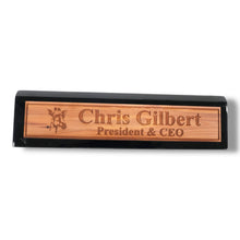 Load image into Gallery viewer, Desk Wedge Name Plate - PERSONALIZED - Giraffe - 11 Inches