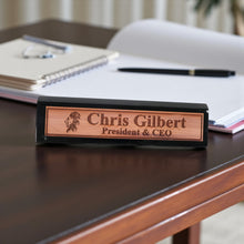Load image into Gallery viewer, Desk Wedge Name Plate - PERSONALIZED - Lion - 11 Inches