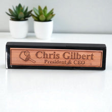 Load image into Gallery viewer, Desk Wedge Name Plate - PERSONALIZED - Pickleball - 11 Inches