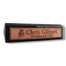 Load image into Gallery viewer, Desk Wedge Name Plate - PERSONALIZED - Native American Indian - 11 Inches